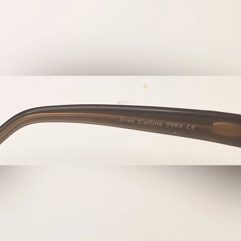 Joan Collins 9984 Black Oval Sunglasses Frames Only